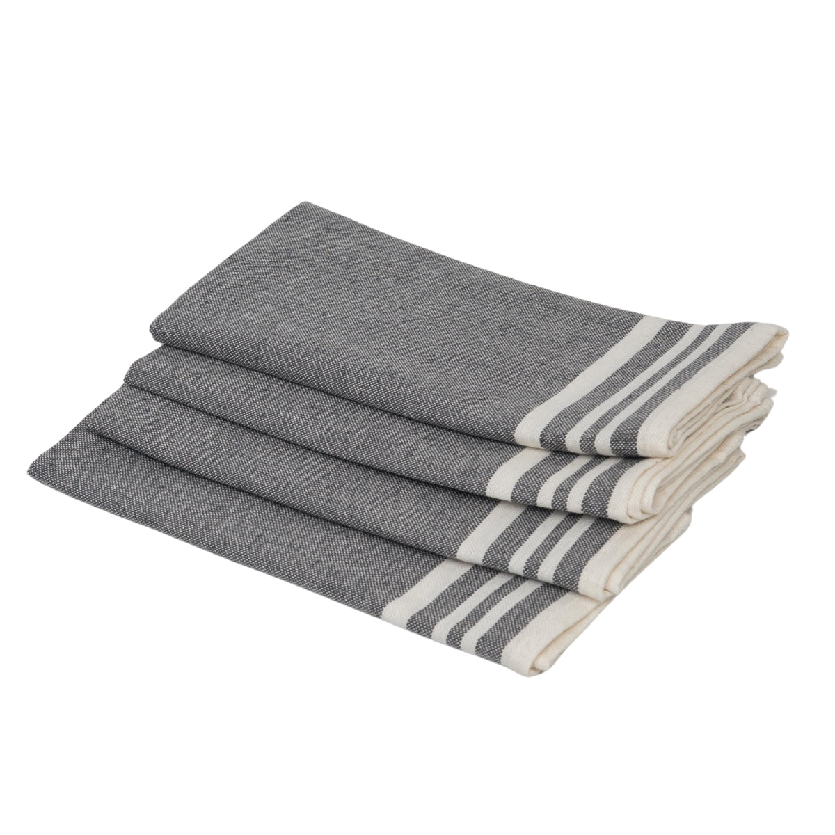 Serviette de table (x4) coton 45x45 MAHDIA - gris moyen