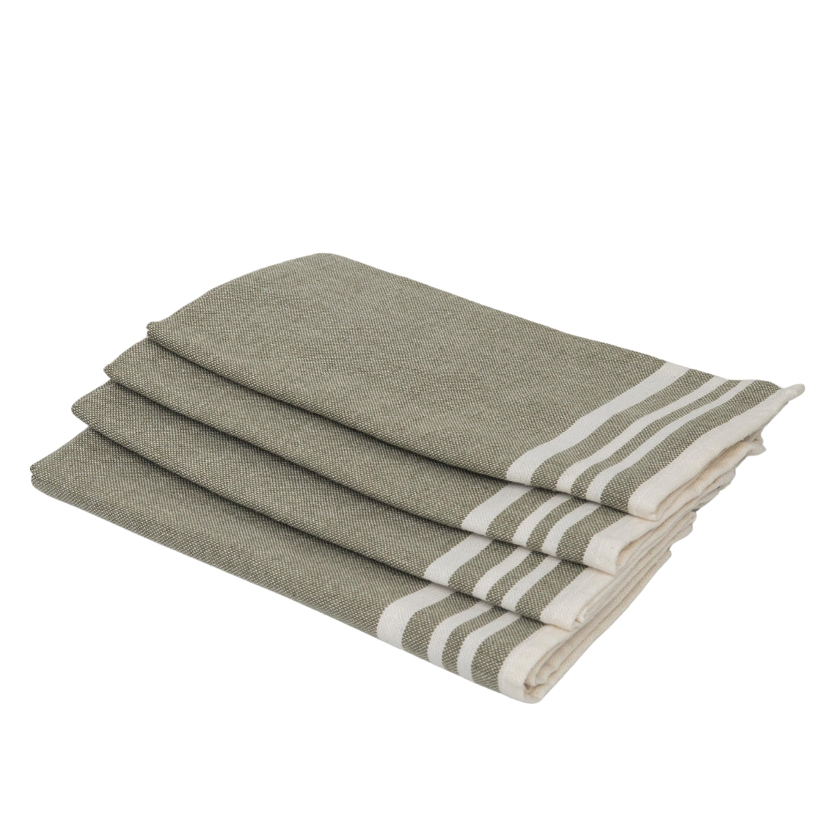 Serviette de table (x4) coton 45x45 MAHDIA - vert olive