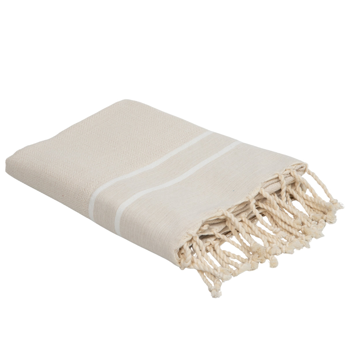 Fouta jacquard coton 100x200 SIENNA beige lin