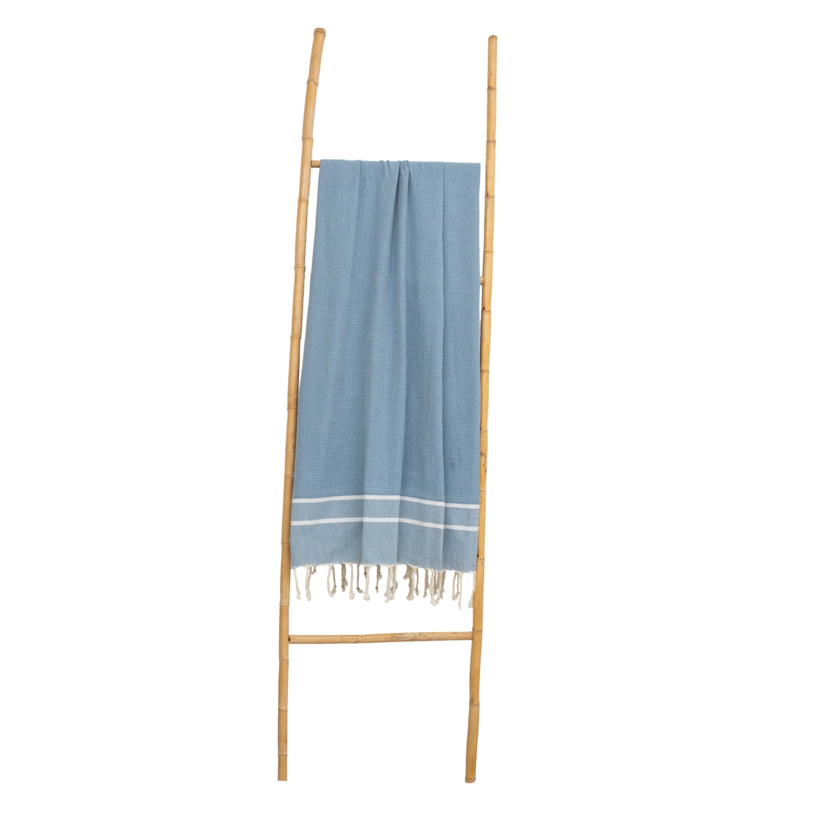 Fouta jacquard coton 100x200 SIENNA bleu orage