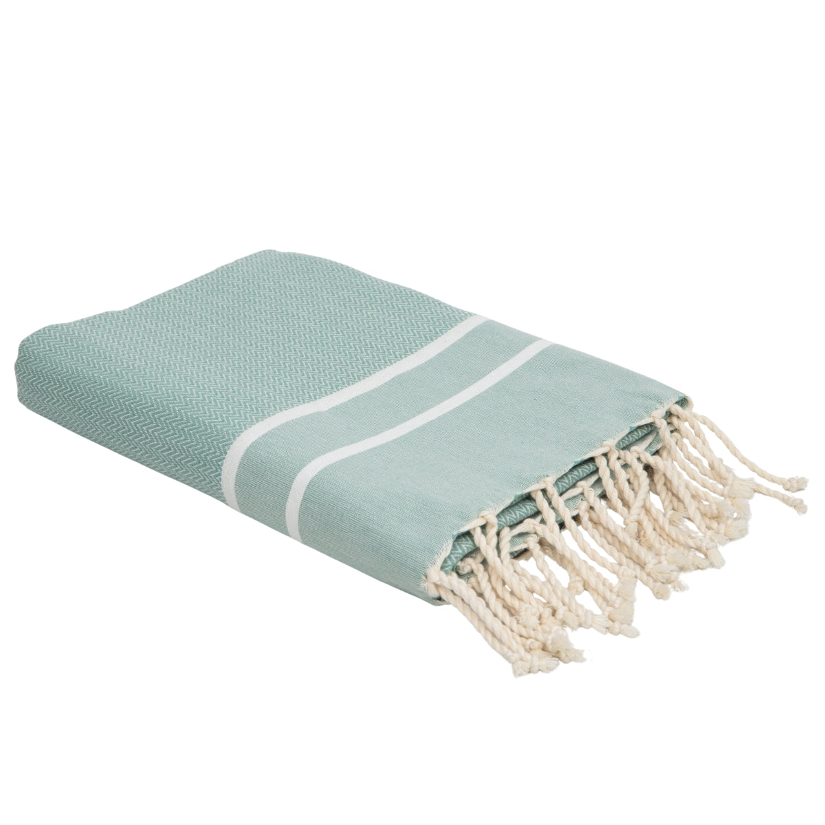 Fouta jacquard coton 100x200 SIENNA vert jade