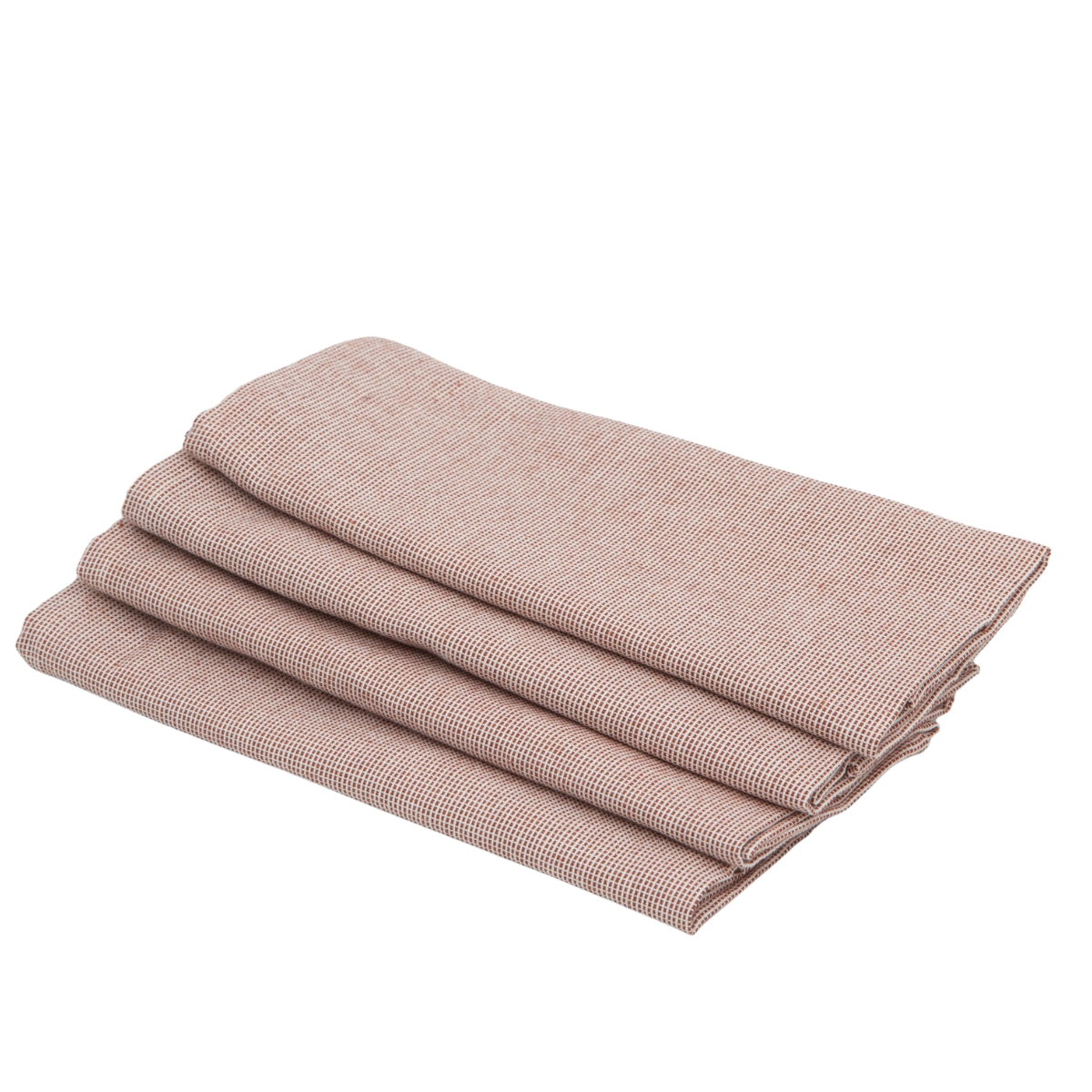 Lot de 4 serviettes de table coton 45x45 COLETTE - rouge tomette