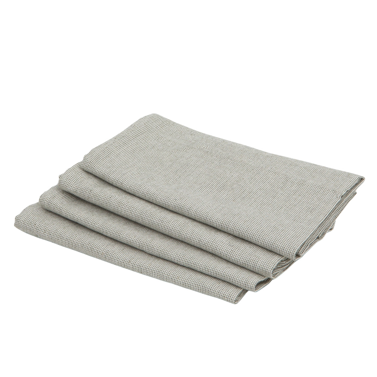 Lot de 4 serviettes de table coton 45x45 COLETTE - vert olive