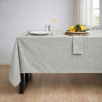 Nappe + 4 serviettes coton 150x250 COLETTE - vert olive