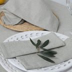 Nappe + 4 serviettes coton 150x250 COLETTE - vert olive