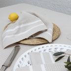 Nappe + 8 serviettes coton 160x300 SIENNA beige
