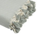 Plaid coton vert céladon MEGEVE - 160x250 cm