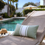 coussin de plage coton 39x25 ST TROPEZ - vert sauge