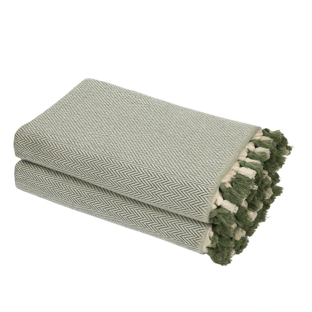 Set de 2 plaids coton 160x250 MEGEVE