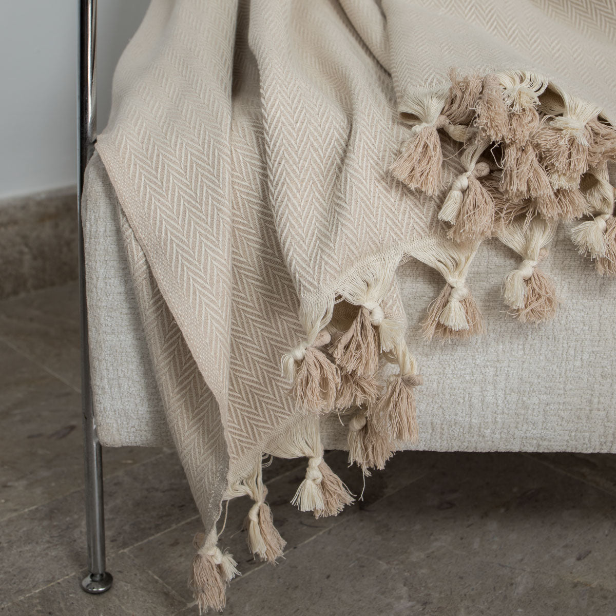 Set de 2 plaids coton 160x250 MEGEVE