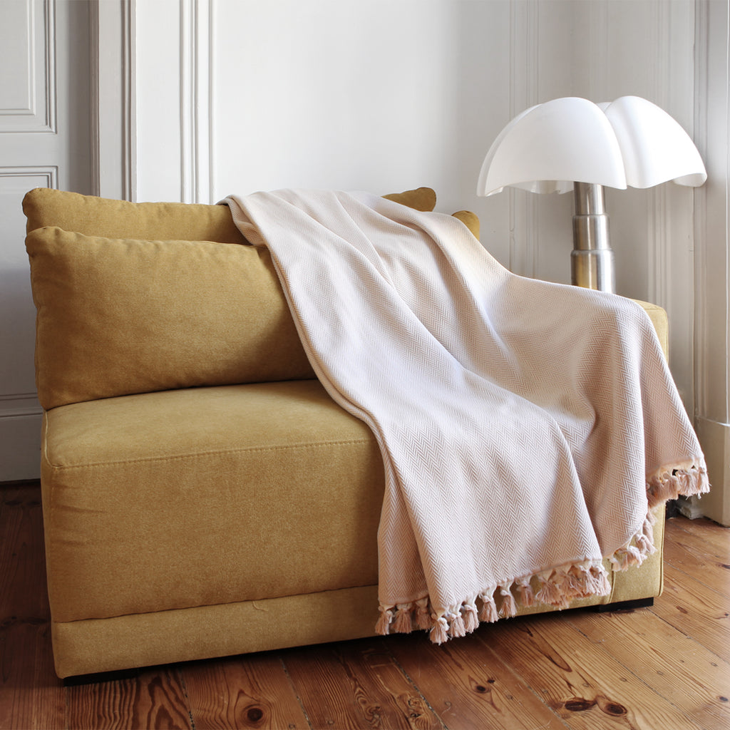 Set de 2 plaids coton 160x250 MEGEVE