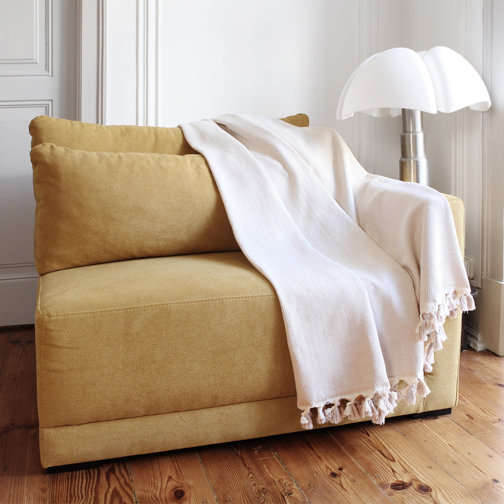 Set de 2 plaids coton 160x250 MEGEVE lin