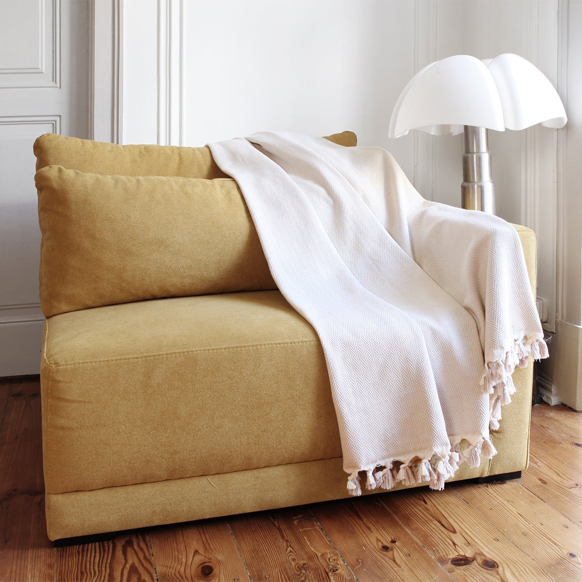 Set de 2 plaids coton 160x250 MEGEVE lin
