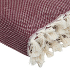 Plaid coton rouge bordeaux ZERMATT - 130x170 cm