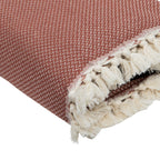 Plaid coton rouge tomette ZERMATT - 130x170 cm