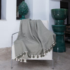 Plaid coton beige lin VERBIER