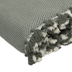 Plaid coton vert olive VERBIER - 130x170 cm
