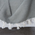 Plaid coton vert olive ZERMATT - 130x170 cm