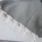 Plaid coton vert olive ZERMATT - 130x170 cm