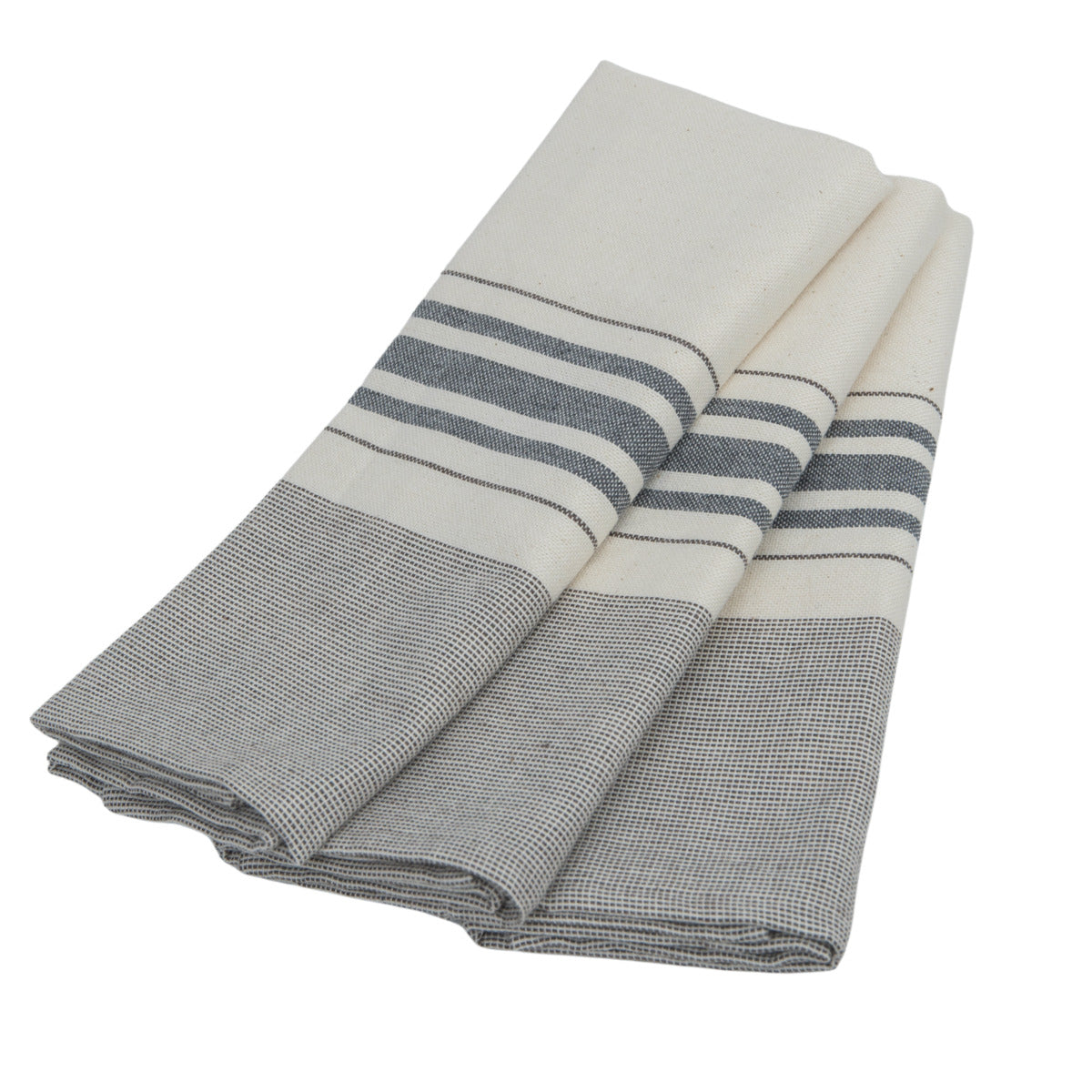 Torchon (X3) coton 45x70 LOUISE - taupe