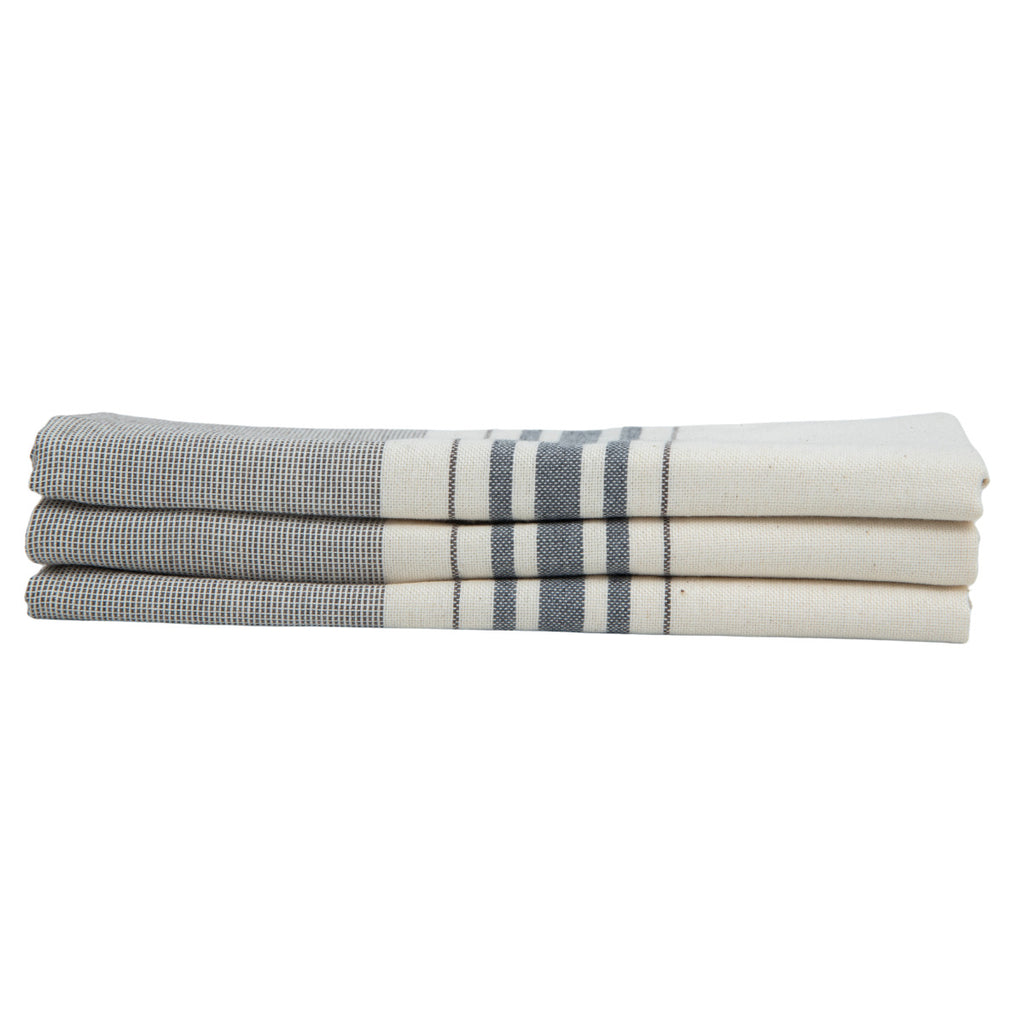 Torchon (X3) coton 45x70 LOUISE - taupe