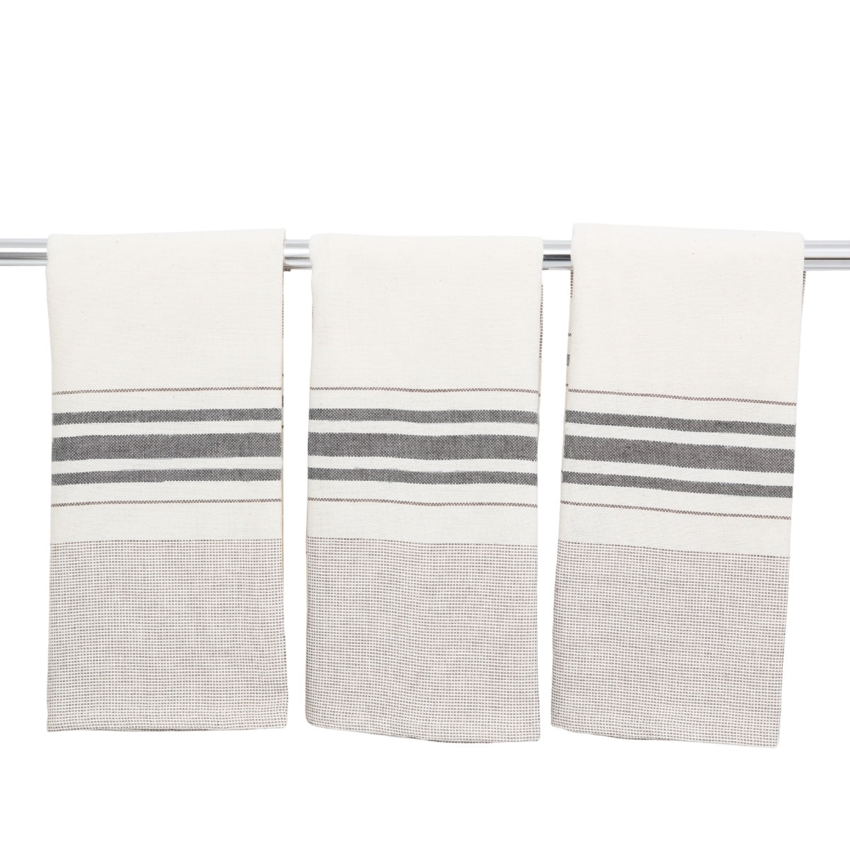 Torchon (X3) coton 45x70 LOUISE - taupe