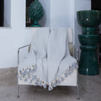 Plaid coton gris perle MEGEVE - 130x170 cm