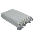 Plaid coton gris perle MEGEVE - 130x170 cm