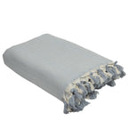 Plaid coton gris perle MEGEVE - 130x170 cm