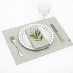 Set de table (x4) coton 35x50 COLETTE - vert olive
