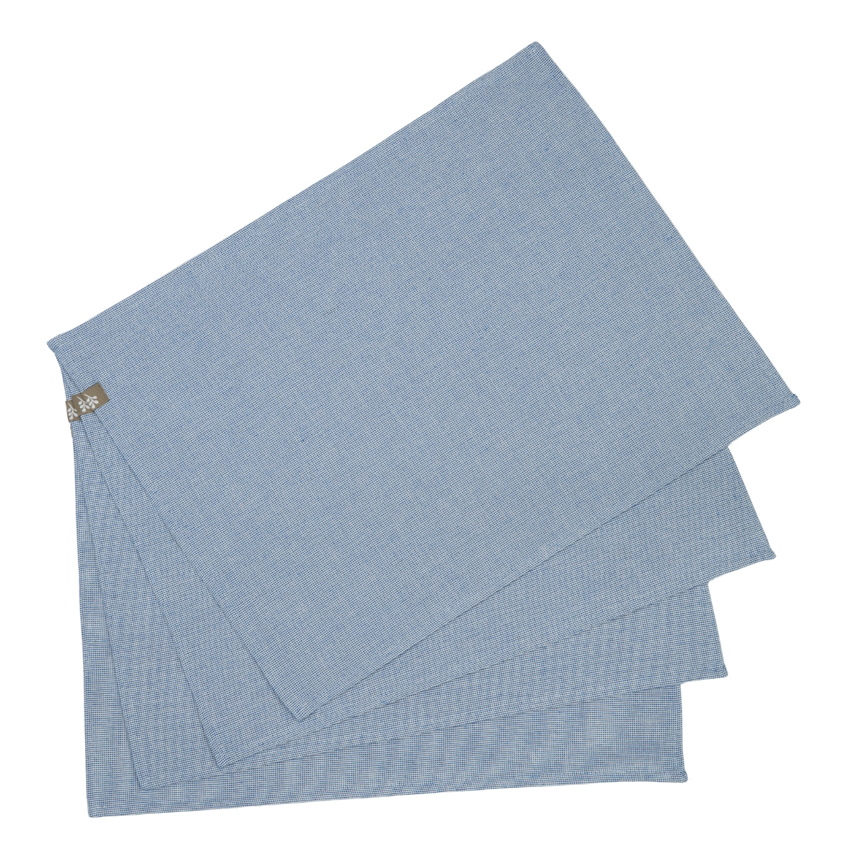 Set de table (x4) coton 35x50 COLETTE - bleu grec