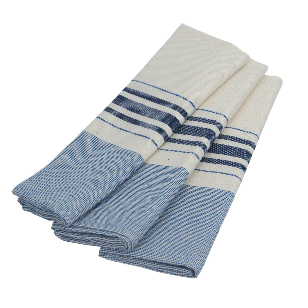 Torchon (X3) coton 45x70 LOUISE - bleu