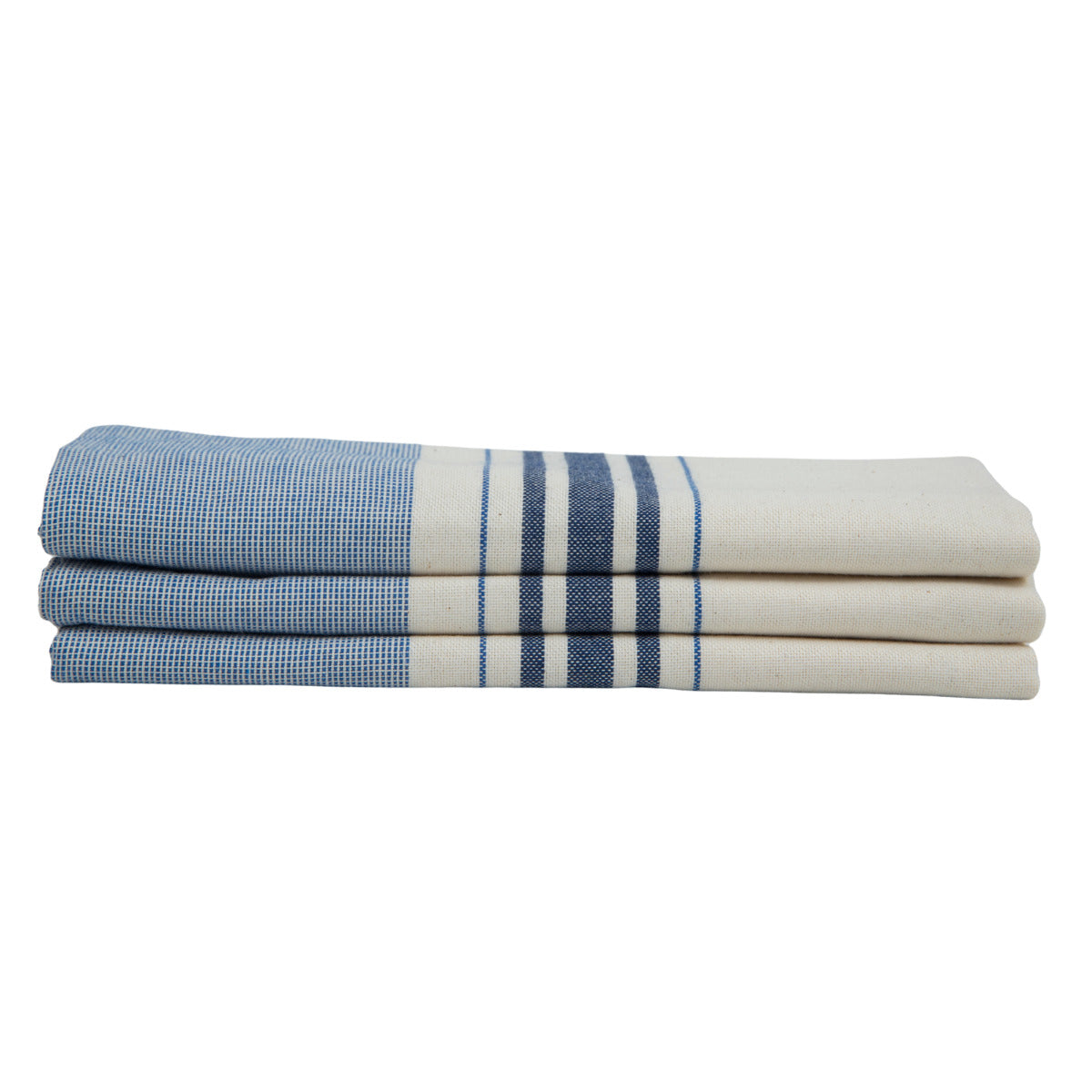 Torchon (X3) coton 45x70 LOUISE - bleu
