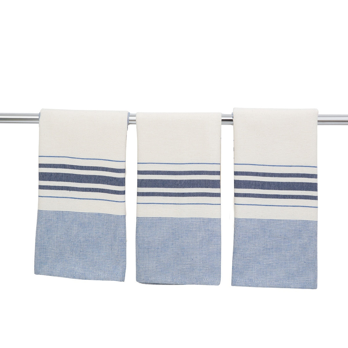 Torchon (X3) coton 45x70 LOUISE - bleu