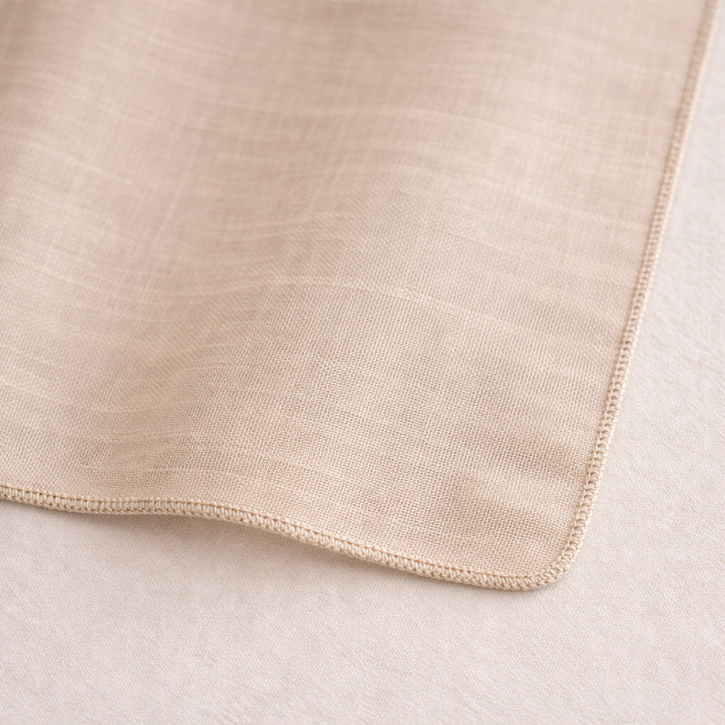 Voilage à passants (x2) voile de coton bio 140x290 BRUMA - grège / grège