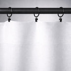 Voilage panneau (x2) voile de coton bio 140x290 BRUMA - blanc / blanc
