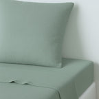 Drap plat gaze de coton 240x300 ALMA vert céladon