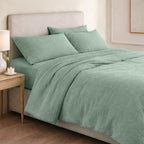 Drap plat gaze de coton 270x300 ALMA vert céladon