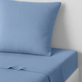 Drap plat gaze de coton 270x300 ALMA bleu