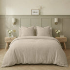 Housse de couette gaze de coton beige clair ALMA 140x200