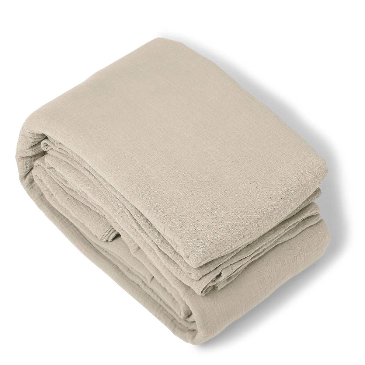 Housse de couette gaze de coton beige clair ALMA 140x200