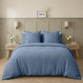 Housse de couette gaze de coton bleu ALMA 260x240