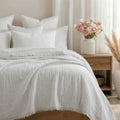 Jeté de lit gaze de coton 230x250 ALMA blanc