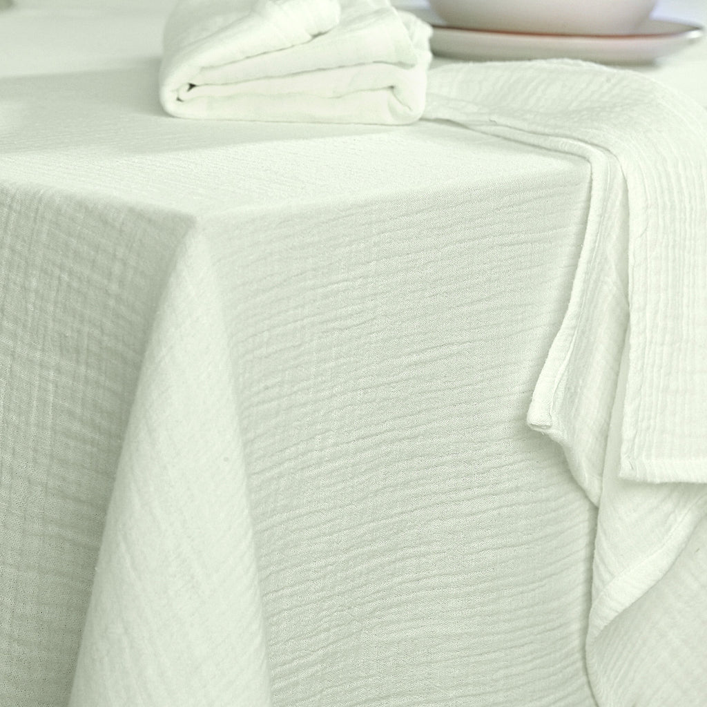 Lot de 4 serviettes de table gaze de coton 40x40 ALMA vert amande