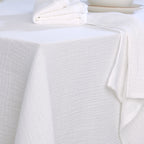 Nappe gaze de coton 150x350 ALMA blanc
