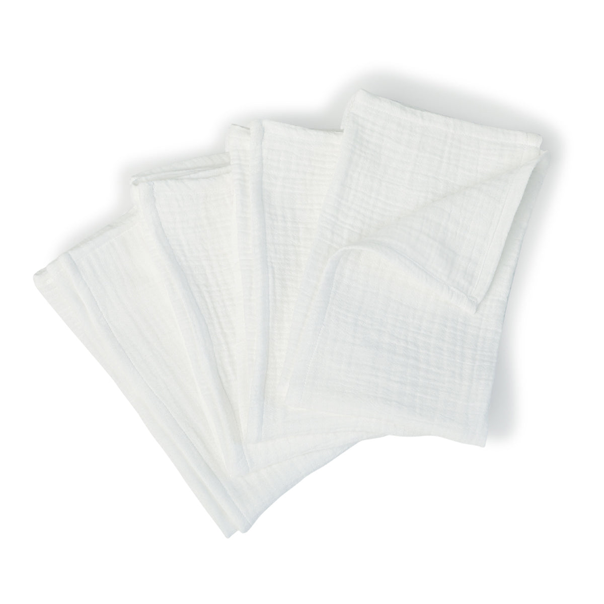 Nappe + 8 serviettes gaze de coton 150x300 ALMA blanc