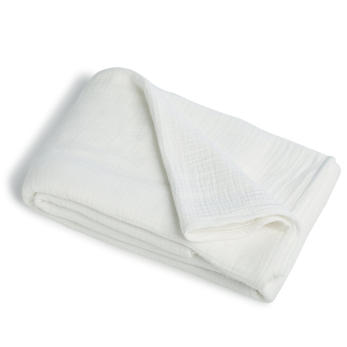 Nappe + 8 serviettes gaze de coton 150x300 ALMA blanc