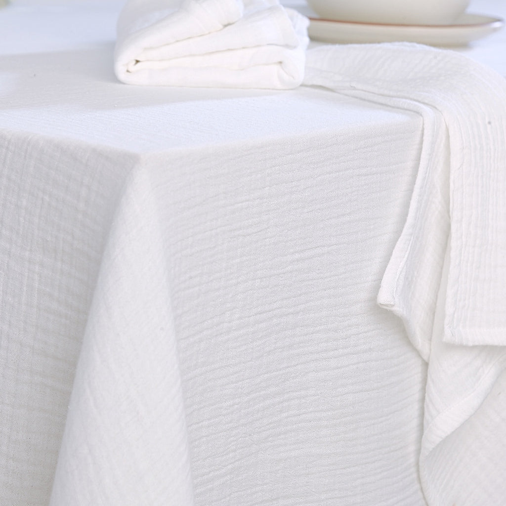 Nappe gaze de coton 150x250 ALMA blanc