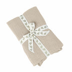 Parure + taies 50x70 gaze de coton beige clair ALMA 140x200+1(50x70)