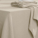 Nappe gaze de coton 160x400 ALMA beige clair